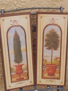 Paintings on wood from the Doggy Charity sale only 5 Euros each! Photo P Finnigan