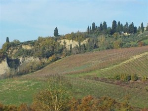 Crumbling Cliffs left and our villa top right. Photo P Finnigan