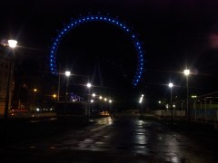 The London Eye over the River Thames. Photo P Finnigan
