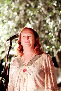 Me enjoying myself on lead vocals. Photo Chiara Benelle