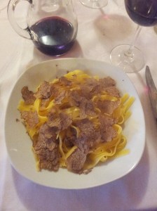 Pasta and white truffles photo J Finnigan