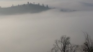 Early Christmas Morning, thick fog fills the valley below our villa. Photo P Finnigan
