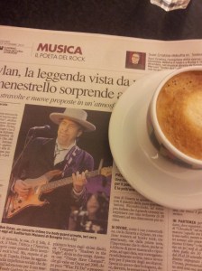 Bob Dylan touring in Tuscany. La Nazione.