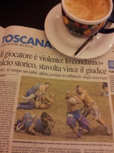 Calcio Storica. Very rough, half naked rugby/football in Florence! La Nazione
