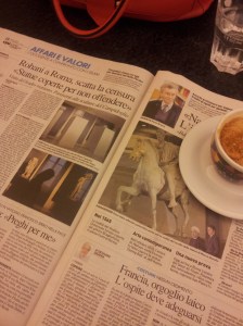 Don't look a gift horse in the mouth, just cover up the naughty bits! La Nazione