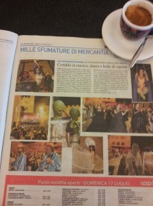 Colourful pictures of La Mercantia. La Natione.