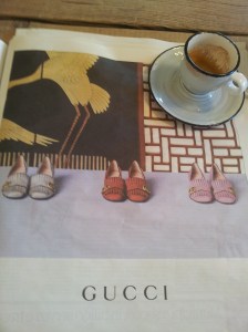 To buy or not to buy these orange Gucci shoes that match my current handbag! La Repubblica