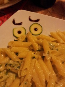 My Pasta vegetarina. Foto J Finnigan