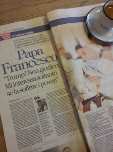 The Pope on Trump. La Reppublica.