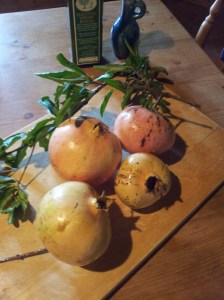 Lovely local pomegranets. foto J Finnigan 