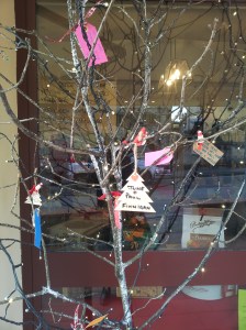 The Tree of Names outside La Dispensa in Fiano. Foto J Finnigan