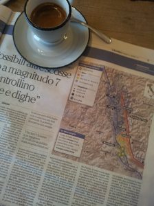 The Seismic Map. Red - yesterday yellow - 18 to 20 Jan Blue - 24 Aug 2016 